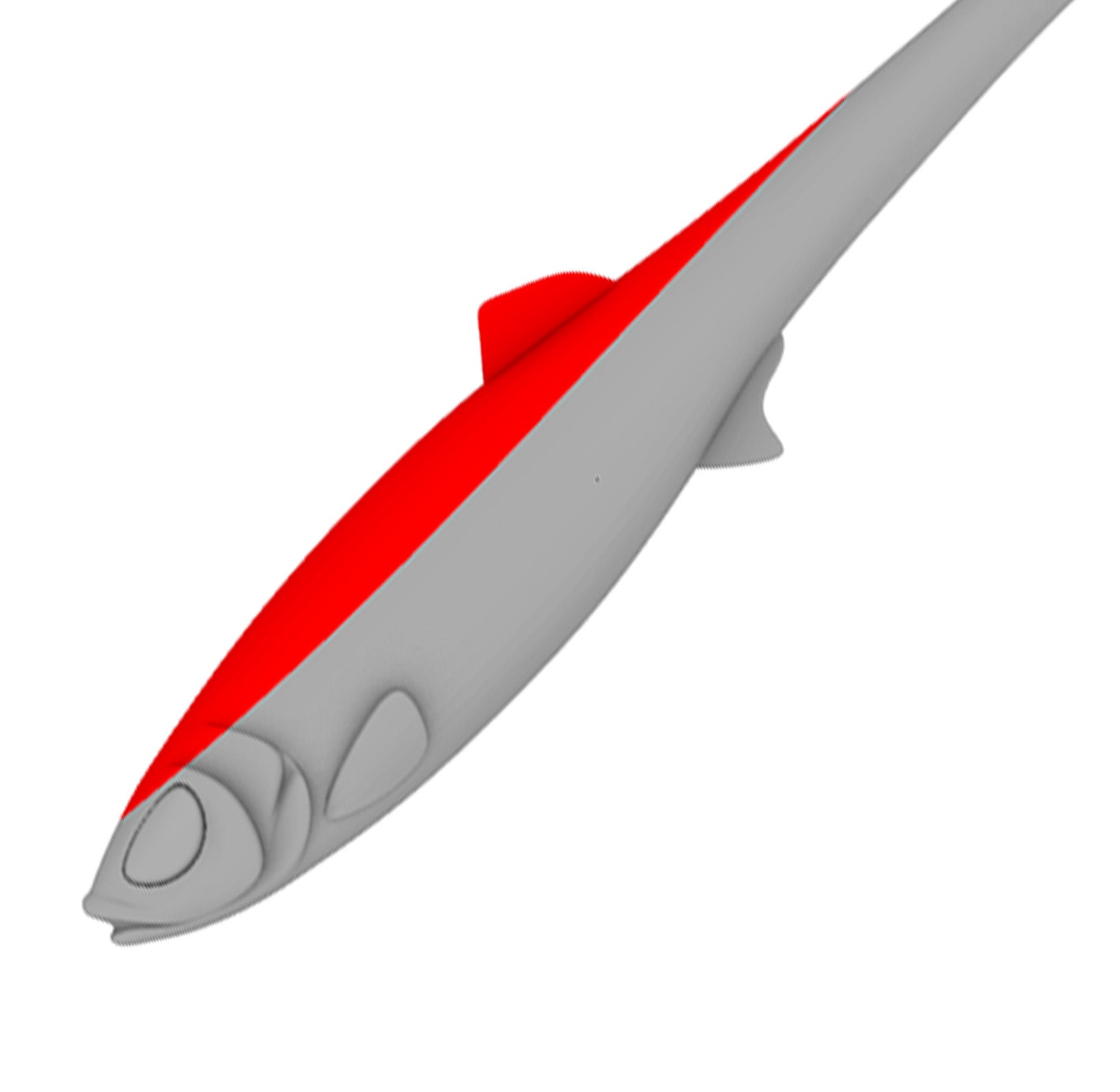Traveler upper fin and back molds  (3″- 6″)
