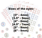 RiderV2 Round Eyes (3″- 6″) With Space to Glue the Eyes