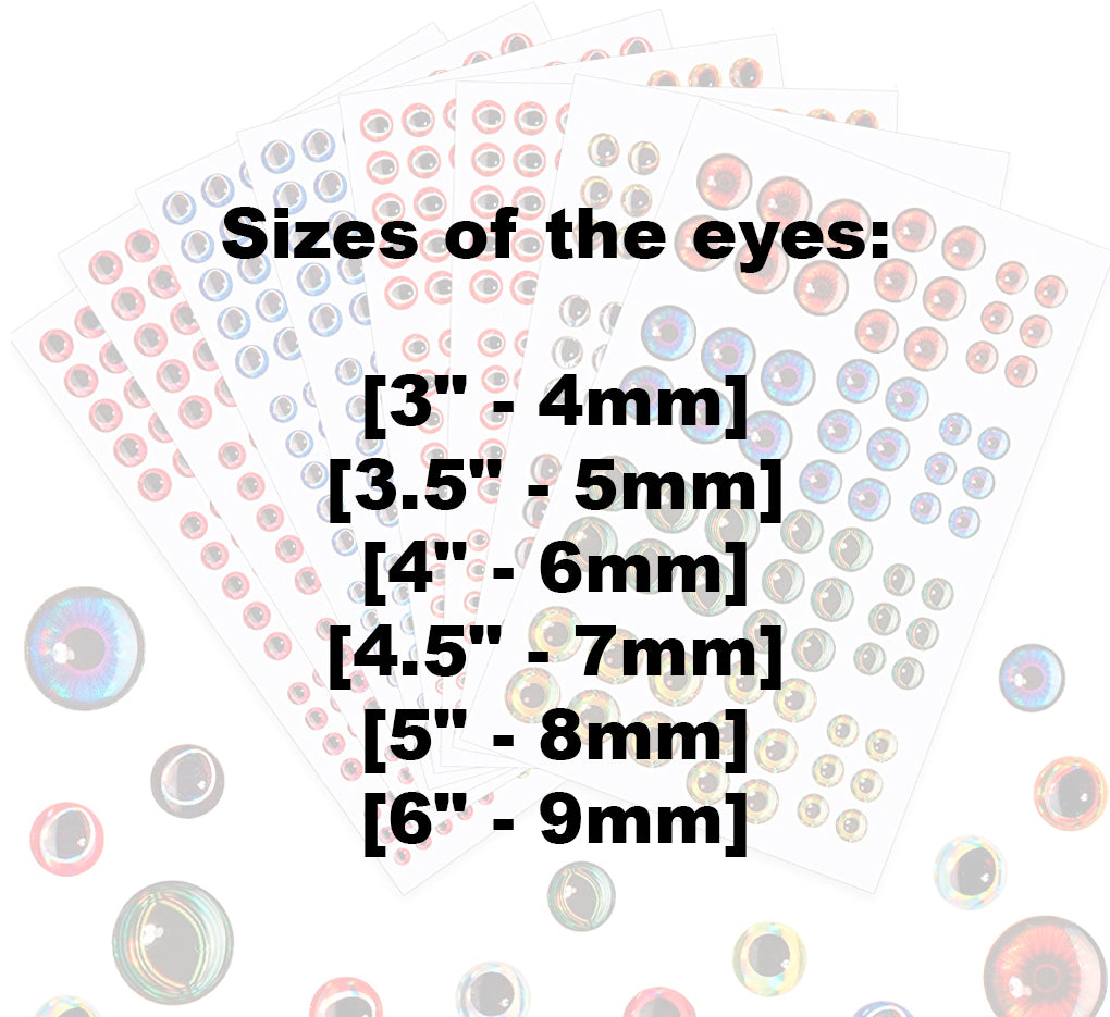 RiderV2 Round Eyes (3″- 6″) With Space to Glue the Eyes